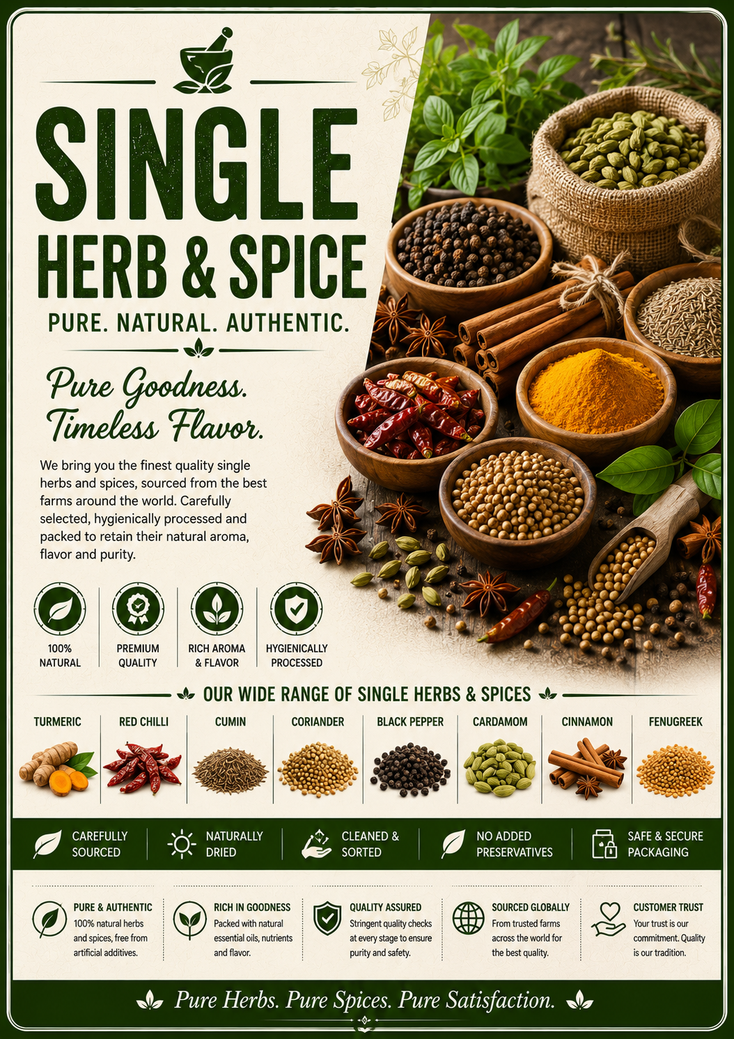 Single herb & spice